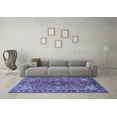 thumbnail image 3 of Ahgly Company Indoor Square Medallion Blue Traditional Area Rugs, 8' Square, 3 of 4