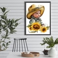 thumbnail image 4 of Pintura de diamante 5D DIY Taladro redondo completo Girasol Vaquero Niño Kit Decoración para el hogar Hugtrwg Para estrenar, 4 of 9