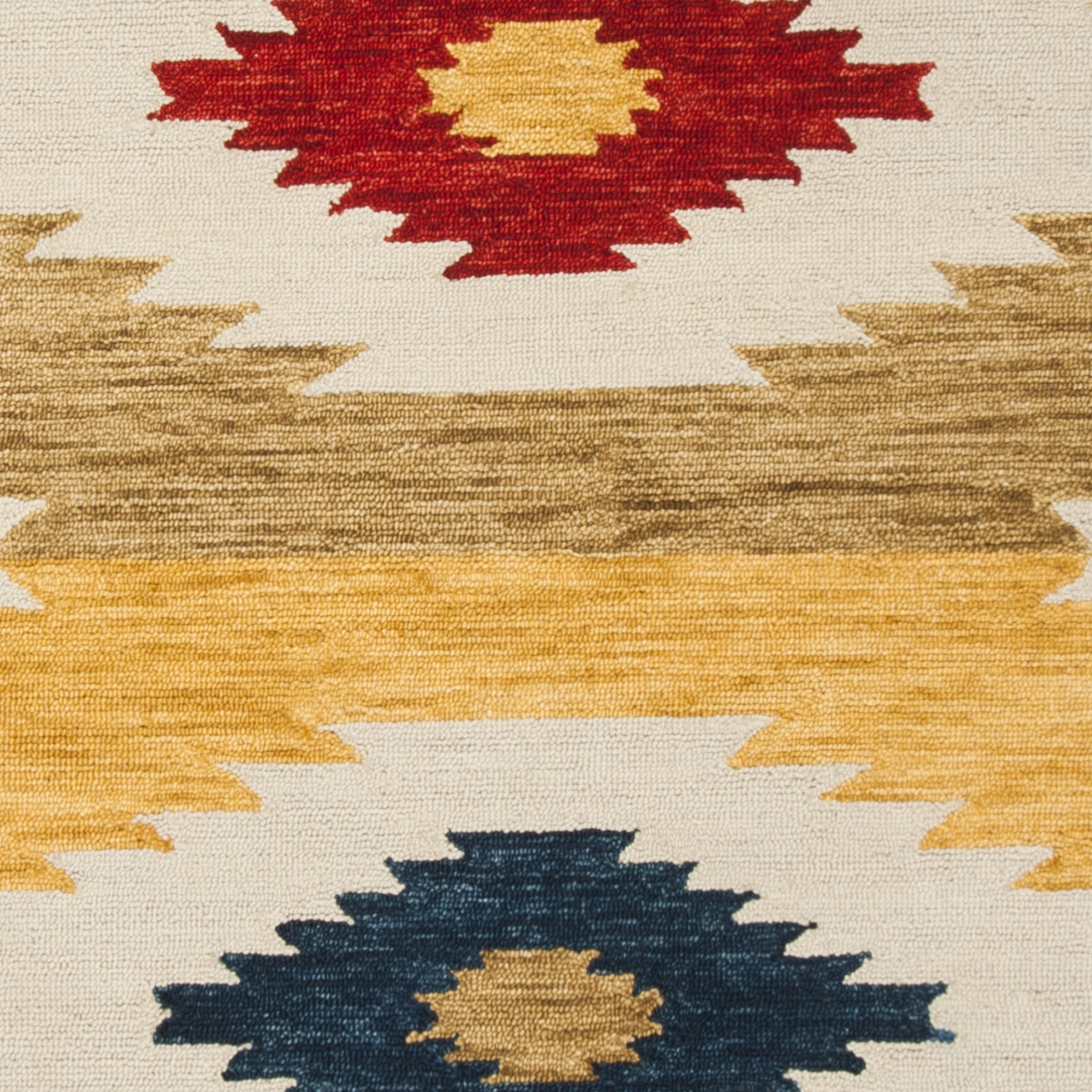 SAFAVIEH Aspen Mladen Southwestern Wool Area Rug, Ivory/Multi, 3' x 5'
