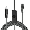 thumbnail image 7 of 5.5mmx2.1mm Power Extension Cable with Switches for LED Lighting Router Speaker, 7 of 7