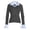 Grey6423, variant on VNKIDY Womens Layered Look Blouse Casual Long Sleeve V Neck Shirt With Striped Collar For Office Business Casual Wear Grey L
