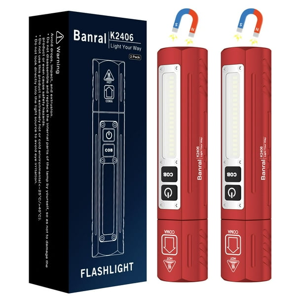 Linterna táctica Banral K2406, magnética, USB-C, 8 modos