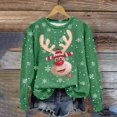 thumbnail image 2 of Futezty Christmas Sweatshirts for Women Novelty Funny Santa Xmas Tree Graphic Pullover Tops Loose Casual Fleece Shirts, 2 of 4