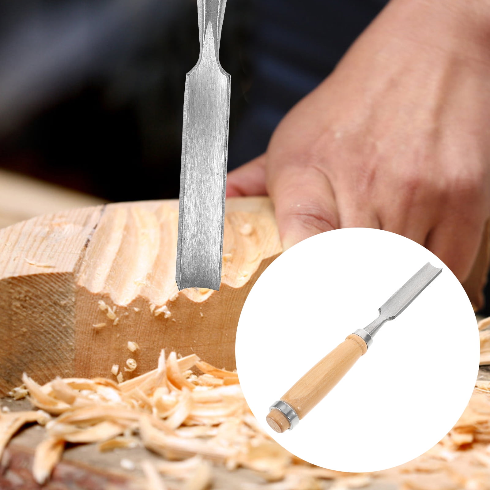 OFFIGAM Semicircle Wood Carving Chisel for Softwood Hardwood Woodworking Hand Tool for Precision Carving
