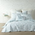 thumbnail image 2 of Levtex Home - Aqua Breeze - Quilted Euro Shams Set of Two (26 x 26 in.) - Coastal - Aqua and White - Cotton Fabric, 2 of 2