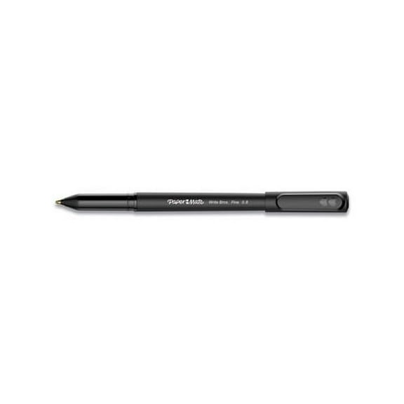 Write Bros. Ballpoint Pen Fine 0.8 mm, Black Ink/Barrel, Dozen