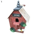 thumbnail image 2 of Yesbay Bird House Birdcage Painting Outdoor Garden Hanging Cottage Feeder Nest Crafts, 2 of 8