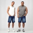 thumbnail image 5 of GINGTTO Men's Relaxed Fit Baggy Denim Shorts, 5 of 12