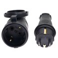 thumbnail image 5 of EU Rubber Waterproof Electrical Socket - Grounded European Connector with Cover IP44, DIY Power Supply 16A 250V, 5 of 5