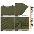 thumbnail image 6 of Fantaslook Summer Dresses for Women Ruffle Sleeve V Neck Midi Dresses Fashion Casual Flowy Vacation Sundress, 6 of 9