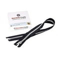 thumbnail image 5 of Mandala Crafts Heavy Duty Zipper - Metal Zipper - #10 Black Separating Zipper for Jackets Sewing Coats Upholstery Clothing Silver 32 Inch Zipper, 5 of 6
