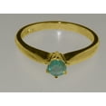 thumbnail image 6 of LBG British Made 18k Yellow Gold Natural Emerald Womens Statement Ring - 33 size options - Size 6.5, 6 of 7