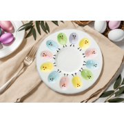 i Kito Ceramic Deviled Egg Platter with Easter Chicks Design
