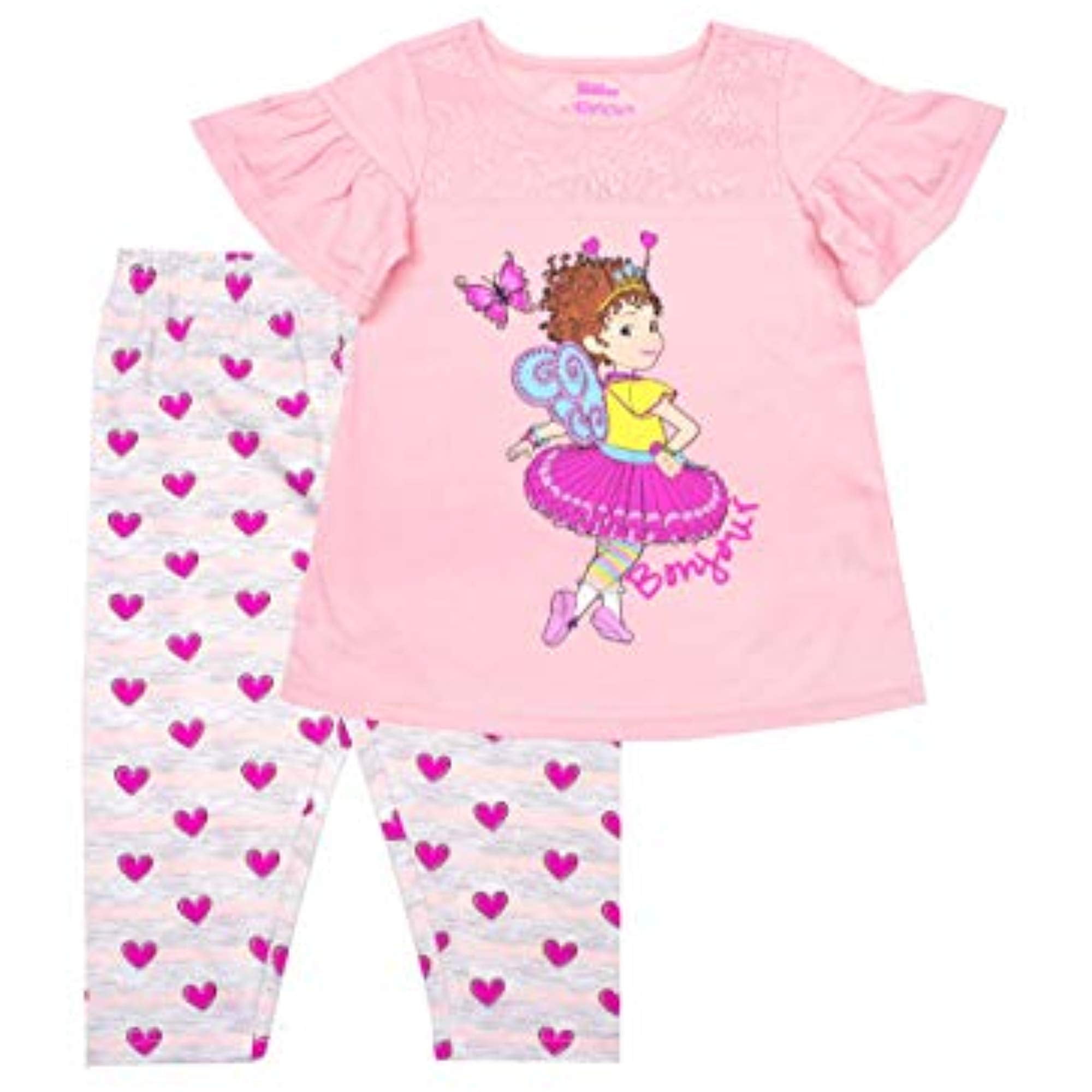 Fancy Nancy Clothes Outfit Girls Shirt and Legging Pant 2 PC