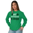 thumbnail image 3 of St Patricks Day Irish Boyfriend Women's Long Sleeve T Shirt Brisco Brands M, 3 of 6