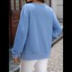 thumbnail image 4 of Sudaderas de Gran Tamaño para Mujer, Sudaderas de Larga, Camisetas con Abertura Lateral, Tops, Conjuntos para Adolescentes. Azul L, 4 of 10