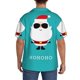 thumbnail image 3 of Balery Cute Santa Claus Camisa Casual de Manga Corta con Botones para Hombre, Texturizada, Estilo Cubano, para Playa, Verano-XX-Large, 3 of 5