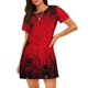 thumbnail image 1 of Balery Spiders On The Web And Space Camisón de manga corta con cuello redondo para mujer, cómodo y elegante., 1 of 6