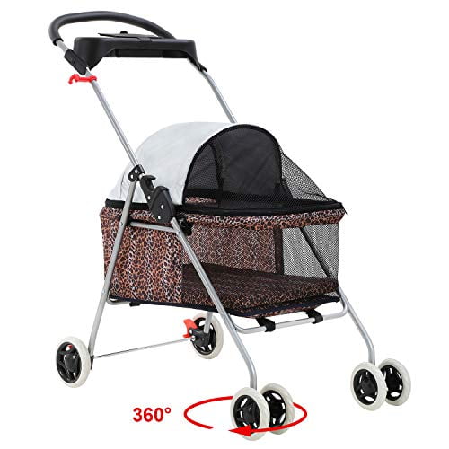 leopard dog stroller