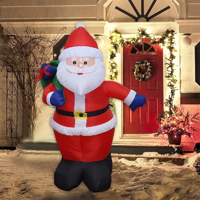 Decoración de muñecas de muñeco de nieve inflable con luz LED para decoración de fiesta de jardín de Navidad JShteea El nuevo