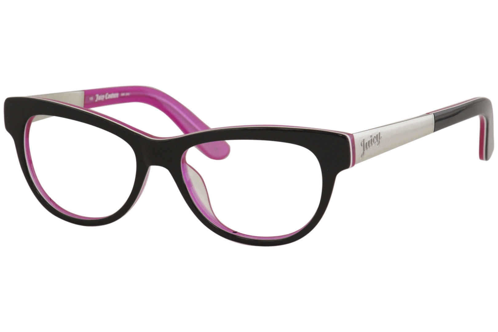 JUICY COUTURE Eyeglasses 146 0FL8 Black Floral Pink 52MM