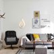 thumbnail image 4 of Indoor Wall Light, Modern LED Wall Lamp 10W, Warm White 3000K, Height 31cm, Flame Shape, Acrylic, Wall Night Light, 220V IP20, 4 of 5