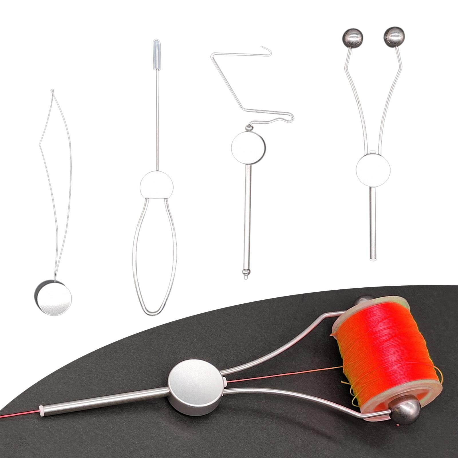 Nishiyuenyi 4Pcs Fly Tying Tools Combo Kit, Wire Threader Outdoor Knot Finisher Professional