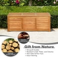thumbnail image 6 of Aimee Lii 47 Gallon Acacia Wood Storage Bench Box for Patio Garden Deck, Outdoor Storage Box for Patio Furniture, Garden Tools, 6 of 8