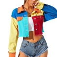 thumbnail image 1 of Nuevo Ropa de invierno para mujer, chaqueta vaquera de manga larga con borde crudo, abrigo, ropa, 1 of 5
