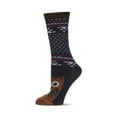 thumbnail image 4 of MeMoi Women's Foot Pet Owl Crew Socks - Womens - Female, One Size, Navy, 4 of 5