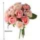 thumbnail image 3 of Naiovety Ramo de rosas artificiales de 12 cabezas, ramo de simulación romántico, ramo de flores para boda en casa, ramo de novia, accesorios de Flores artificiales champán Naiovety HA7941-02B, 3 of 6