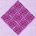 thumbnail image 1 of Ahgly Company Tapis d'Intérieur Lavable en Machine Carré Transitionnel Fleur Rose, 5 Pieds Carré, 1 of 7