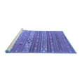 thumbnail image 2 of Ahgly Company Machine Washable Indoor Square Oriental Blue Traditional Area Rugs, 4' Square, 2 of 4