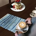thumbnail image 2 of Perilla Home Natural Chindi Jute Placemats Set of 4 Vintage Boho 13x19 Inch Table Mats for Kitchen Dining Home Decor Rectangle Denim Blue Stripe Rustic Placemat, 2 of 6
