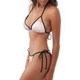 thumbnail image 2 of Fotbe Marble Traje de Baño para Mujer de Dos Piezas – Bikini Sexy de Tirantes Tipo Halter con Diseño Triangular, 2 of 6