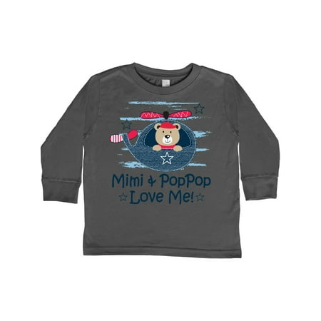 

Inktastic Mimi and PopPop Love Me Gift Toddler Boy Girl Long Sleeve T-Shirt