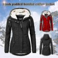thumbnail image 2 of Waterproof Warm Hooded Winter Coat Thickend Fleece Lined Cotton Coat For Women_c*, 2 of 5
