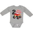 thumbnail image 3 of Inktastic Monster Truck How I Roll 2nd Birthday Boys Long Sleeve Baby Bodysuit, 3 of 5