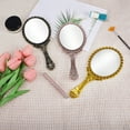 thumbnail image 7 of Hand Mirror with Handle Embossed Handheld Mirror Single-Sided Hand Mirror 9.8" L x 4.5" W Rose Gold Tone, 7 of 7