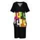 thumbnail image 4 of Vestido Sue Ellen Pop Art Loose Pocket Vestidos para mujer 2025 Cóctel de vestidos, 4 of 7