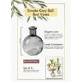 thumbnail image 4 of Serene Spaces Living Set of 6 Small Smoke Grey Ball Bud Vases, Measures 4" Tall, 4 of 4