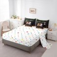 thumbnail image 3 of Manfei Cute Axolotl Pattern 7pcs Queen Bedding,Lovely Capybara Bedding Comforter Set Queen,Black Green,Polkadot Reversible, 3 of 7