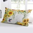 thumbnail image 5 of Spring Sunflowers Throw Pillow Covers, Birds Watercolor Botanical Garden Floral Soft Breathable Pillow Cases with Zipper for Sleeping, Toddler Pillowcases for Couch Bed Sofa Chair 12x20 Inches, 5 of 6