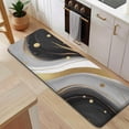 thumbnail image 5 of Black White Gold Marble Wave Dot Pattern Kitchen Rug Mat,Kitchen Runner Rugs Non Skid Washable,Decorative Kitchen Floor Mats for Kitchen,Sink,Laundry,17"x47.2", 5 of 7