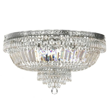Basket Semi Flush - French Empire Crystal Semi Flush Basket Chandelier H21