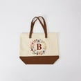 thumbnail image 5 of HIFA Initial Tote Bag for Women, Personalized Canvas Tote Bag - Two-Tone, Zipper Closure, Inner Pocket, Organic Cotton, Sturdy - Multipurpose Shoulder Bag Suitable for Shopping, Grocery, Beach, Travel, 5 of 5