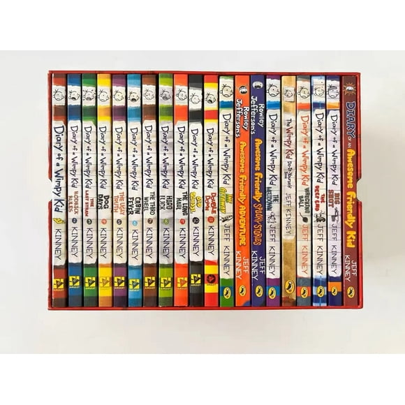 A Library of Diary of a Wimpy Kid 1-21 Books Complete Collection Boxed Set Paperback