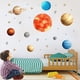 thumbnail image 3 of ER Vinilos decorativos de nueve planetas para salón, dormitorio, habitación infantil, con adornos extraíbles Rojo Verde, 3 of 5
