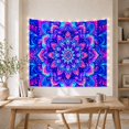 thumbnail image 5 of Intricate Mandala in Interlocking Indigo Petals, Dreamy Psychedelic for Art Lovers, Geometric Wall Art, Housewarming Gift, Tapestry Wall Hanging for Bedroom and Studio, 5 of 7