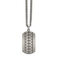 thumbnail image 1 of Collier en Acier Inoxydable Brossé avec CZ Noir 22 Po, 1 of 3